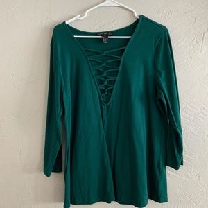 Green sexy blouse